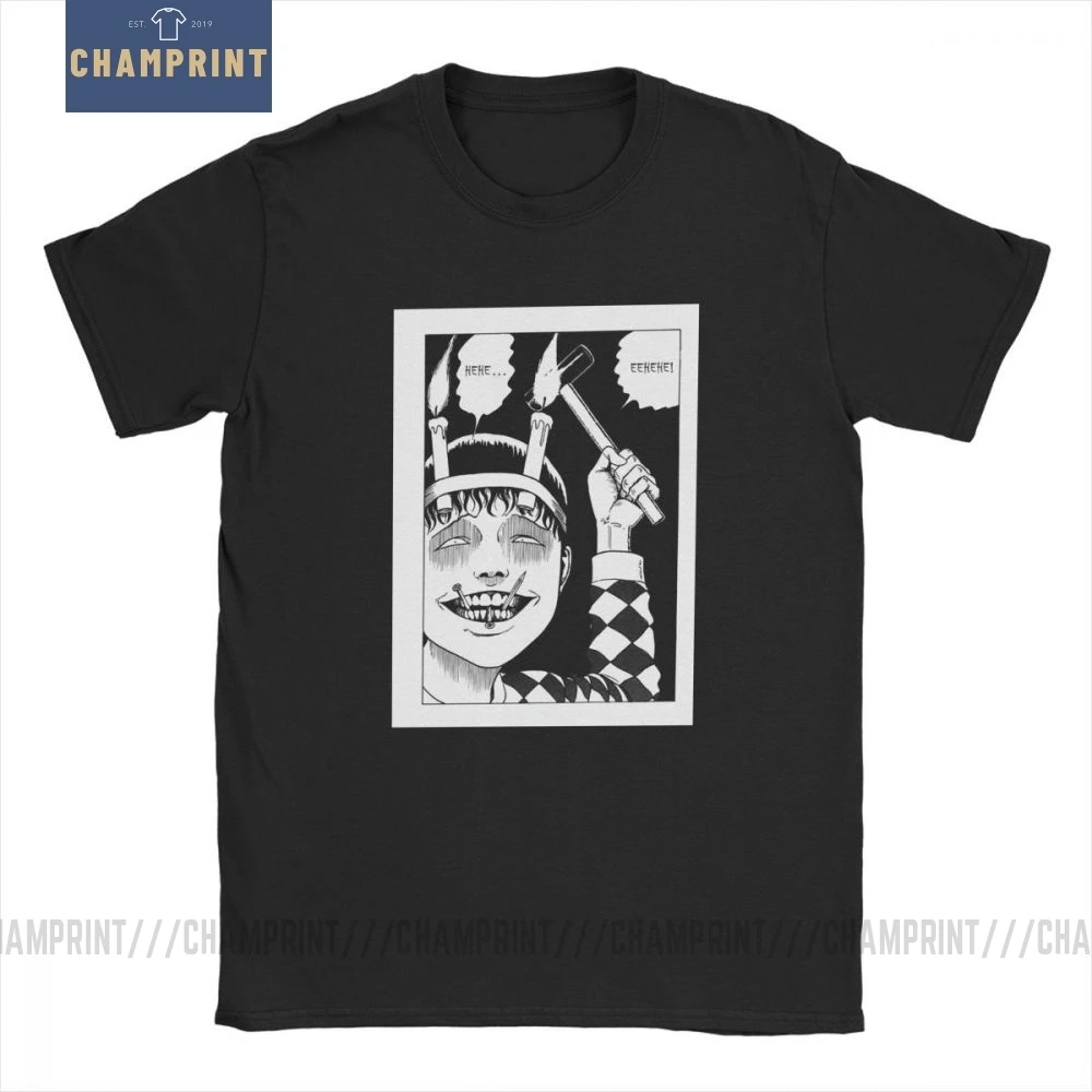Мужская Винтажная Футболка Junji Ito футболка из 100% хлопка Tomie Japanese Kago манга ужас