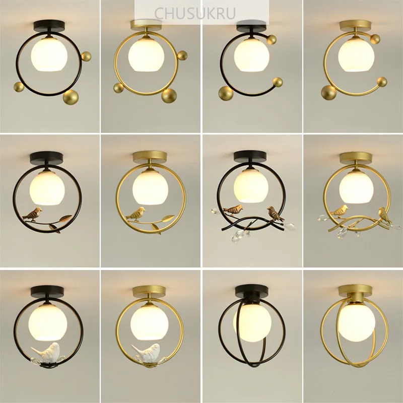 Скандинавский потолочный светильник для коридора лампа прихожей гардероба