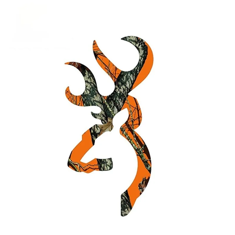 

Style Buck Realtree Orange Camo Camouflage Hunting Car Sticker Orange Vinyl Decal 13X7CM