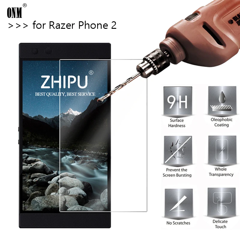 2.5D 0 26 мм 9H Премиум Закаленное стекло для Razer Phone 2 Защитная пленка экрана 5