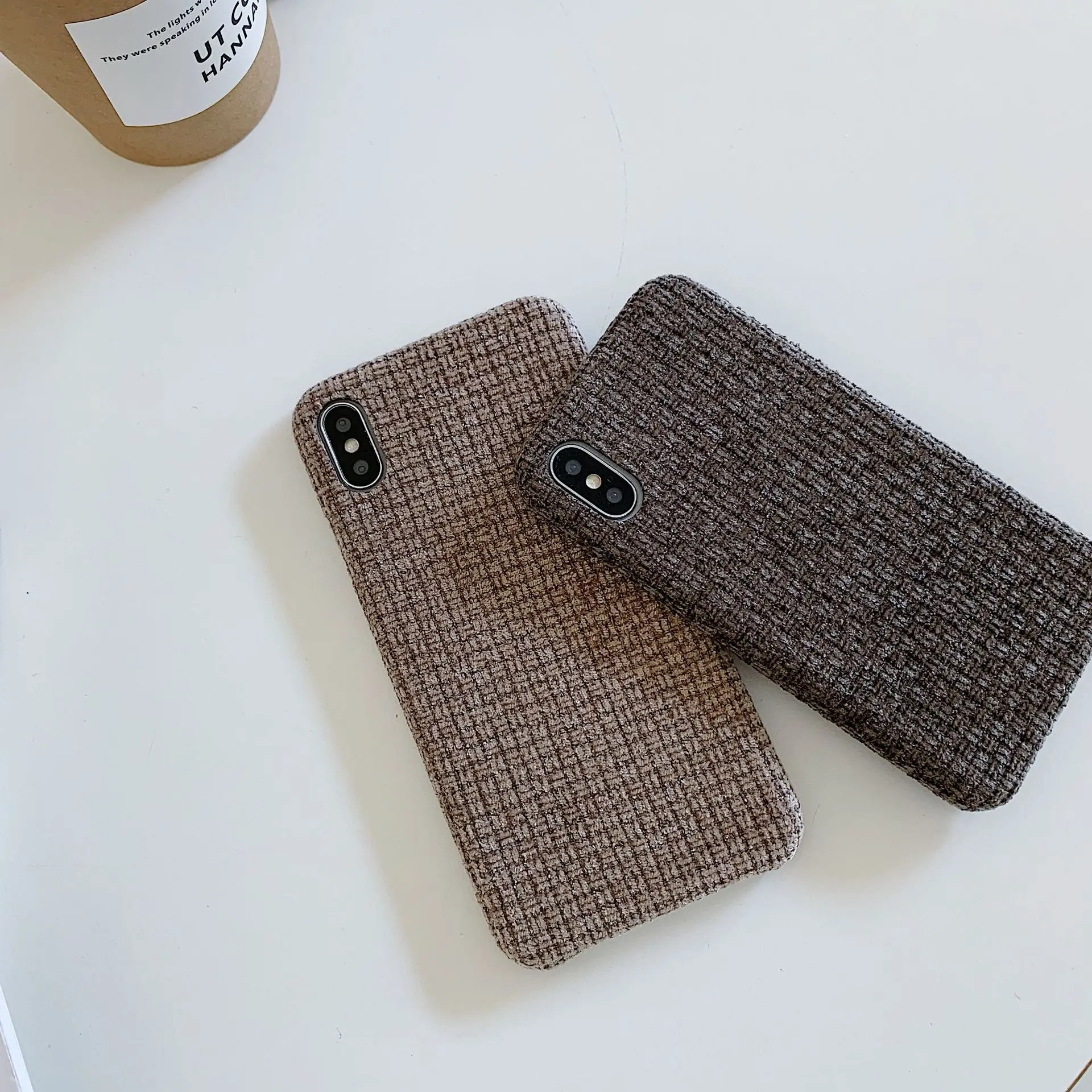 Ретро Модный зимний плюшевый diy ткацкий чехол для телефона силиконовый iPhone 7 8 6 6s