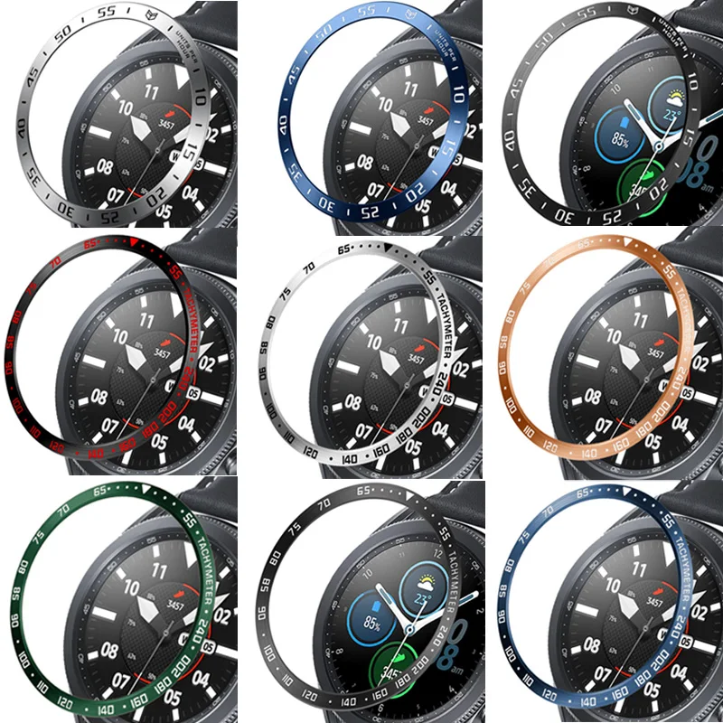 

Стильный чехол для Samsung Galaxy Watch 3, 41 мм, 45 мм, браслет из нержавеющей стали, защита от царапин, рамка для кольца