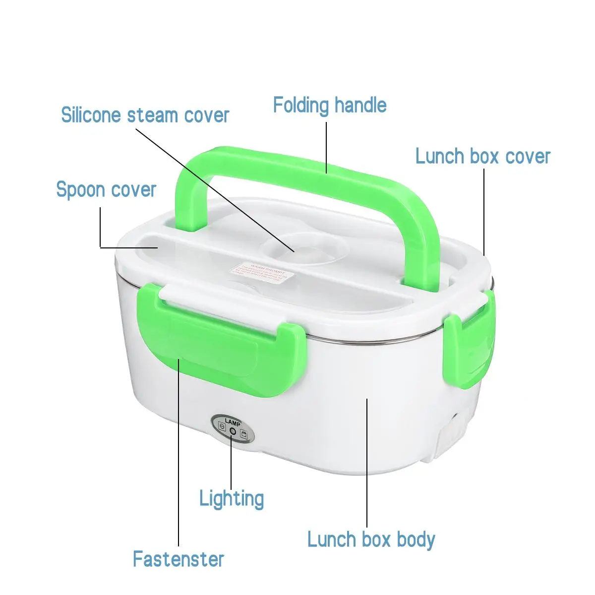 

12V 110V 220V Portable Electric Lunch Box 2 in 1 Car& Home US Plug/EU Plug Stainless Steel/Plastic Food Container Lunchbox