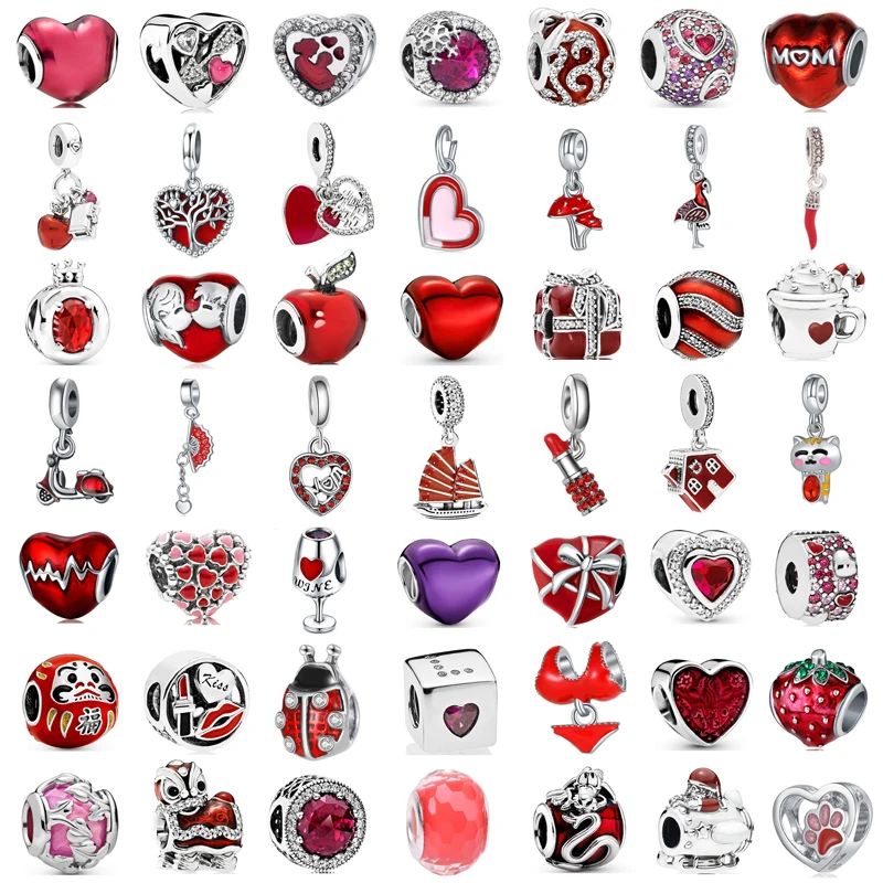 Новые модные очаровательные оригинальные бусины из красной серии Love House бокалы