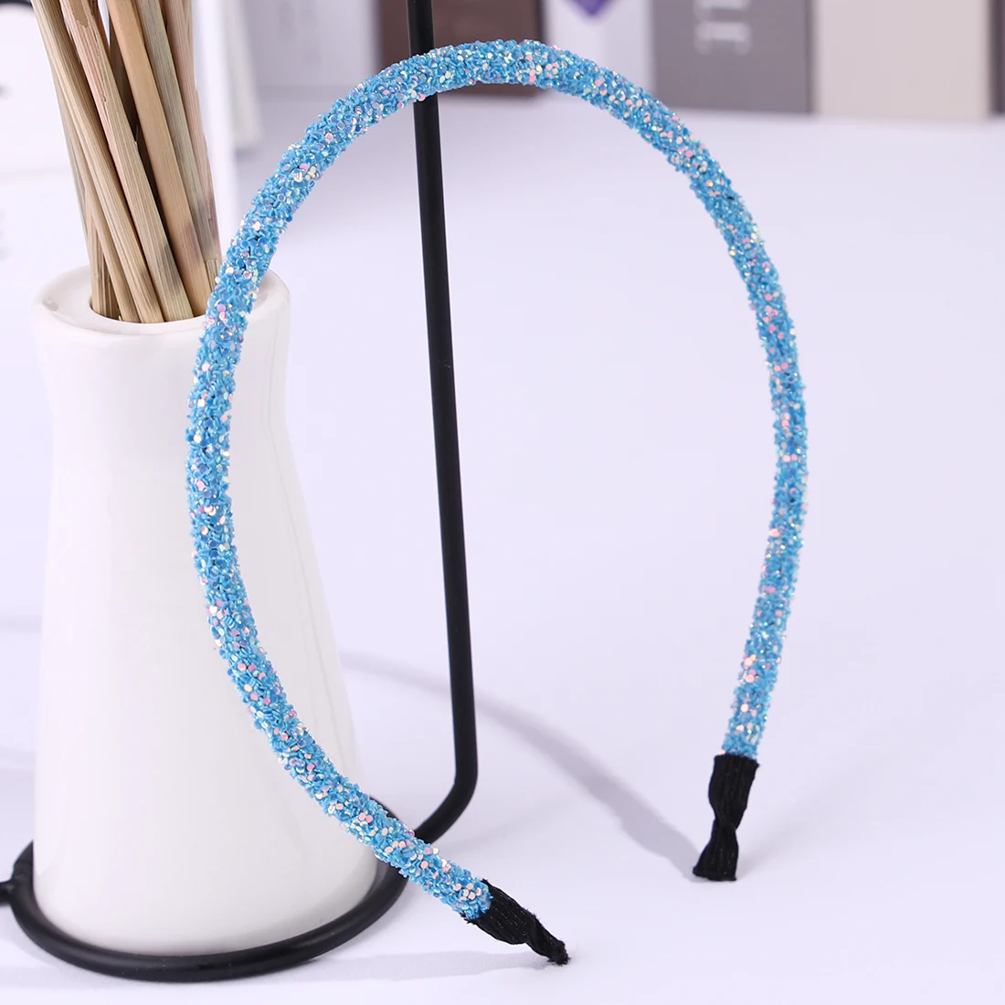 14pcs-9 14 шт./лот, блестящие резинки для волос для девочек, детские модные повязки на голову с блестками, милые детские аксессуары для волос, обруч на голову - Цвет: 14pcs-9