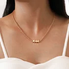 Простое Ожерелье, цепочка до ключицы, женское ожерелье с кулоном в виде пятиконечной звезды, женское ожерелье, подарок на День святого Валентина для женщин