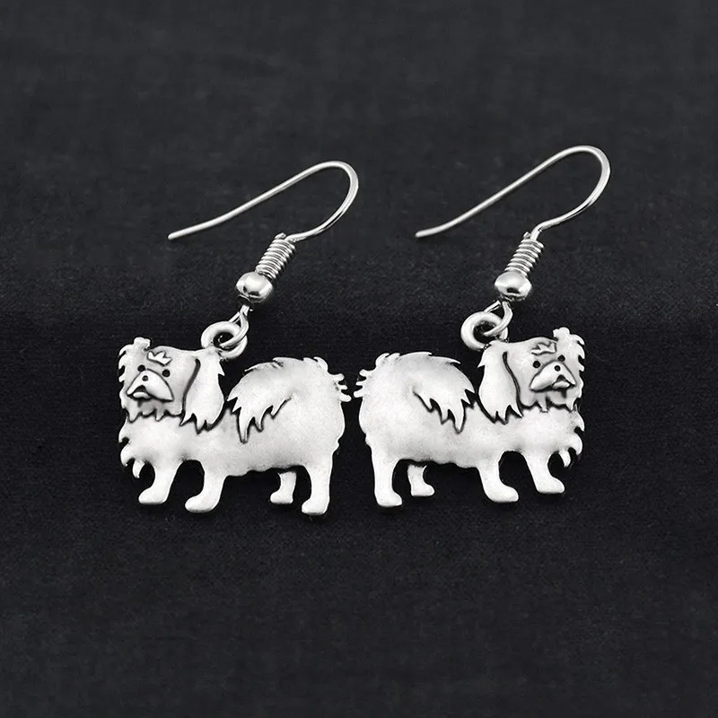 Винтажные висячие серьги Pekingese длинные Эффектные для женщин бижутерия 2021 в