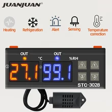 STC-3028 Digital Temperature Humidity Controller Thermostat Thermoregulator Hygrometer Adjustable Cooler Heater 40%off