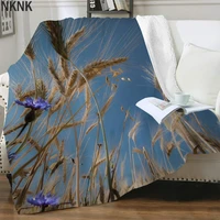 nknk brank nature blanket sky 3d print plant bedding throw landscape bedspread for bed sherpa blanket animal vintage adult cozy