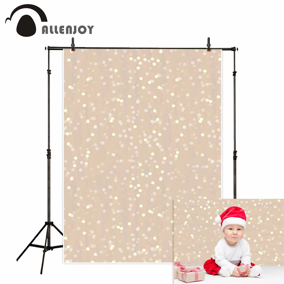 Фон для фотосъемки Allenjoy Рождественский блестящий свет детский фон виниловый
