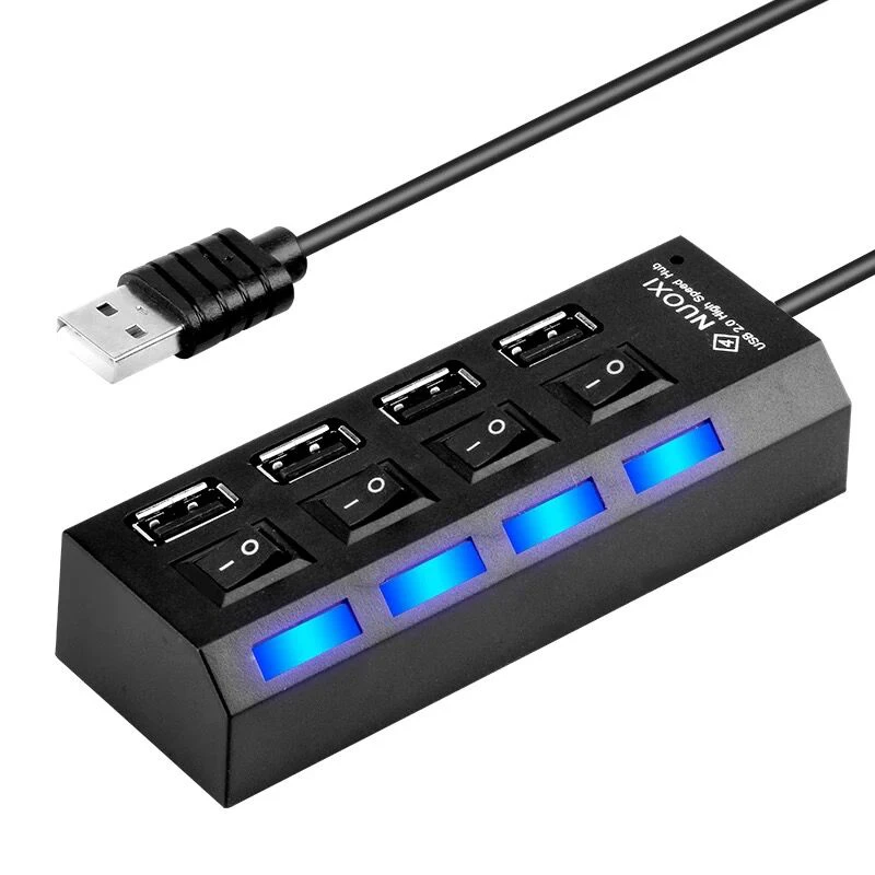 Erilles высокоскоростной usb хаб с портом 4/7 расширителем включения/выключения