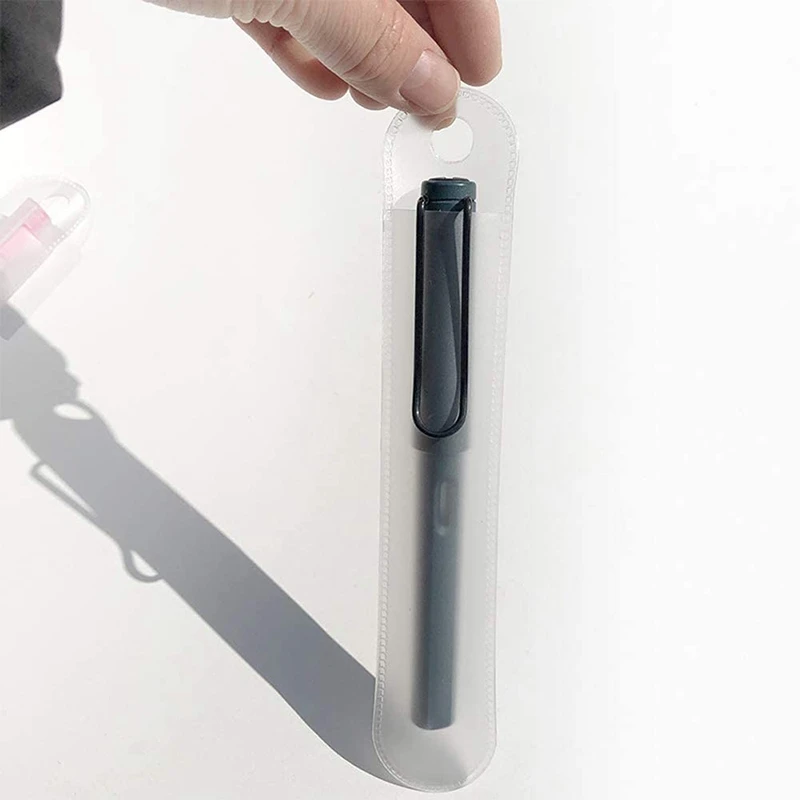 

Transparent Plastic Pencil Case Single Pen Sleeve Pen Case Ballpoint Pen Pencil Gift Packaging Bag School Office 50Pcs