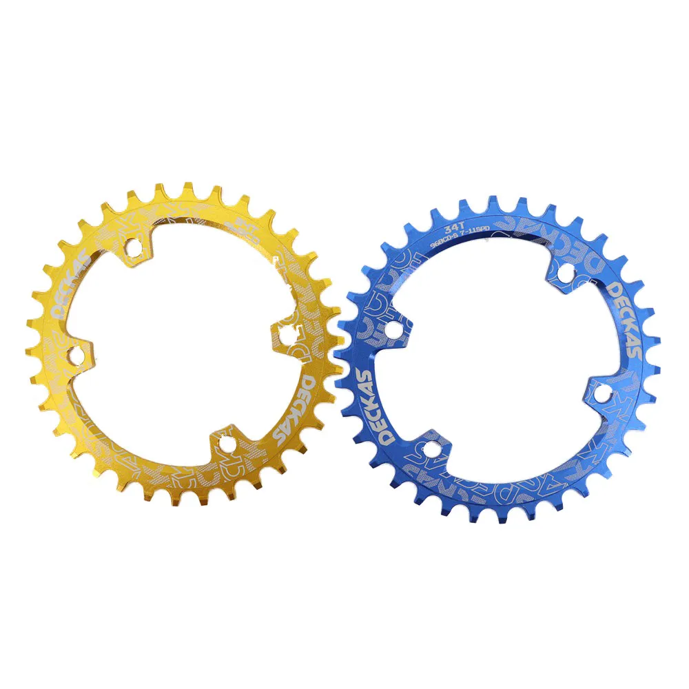 

Deckas 96BCD Round Asymmetrical Chainring MTB Mountain Bicycle 30T 32T 34T 36T 38T Crown Crankset Single Tooth Plate Parts