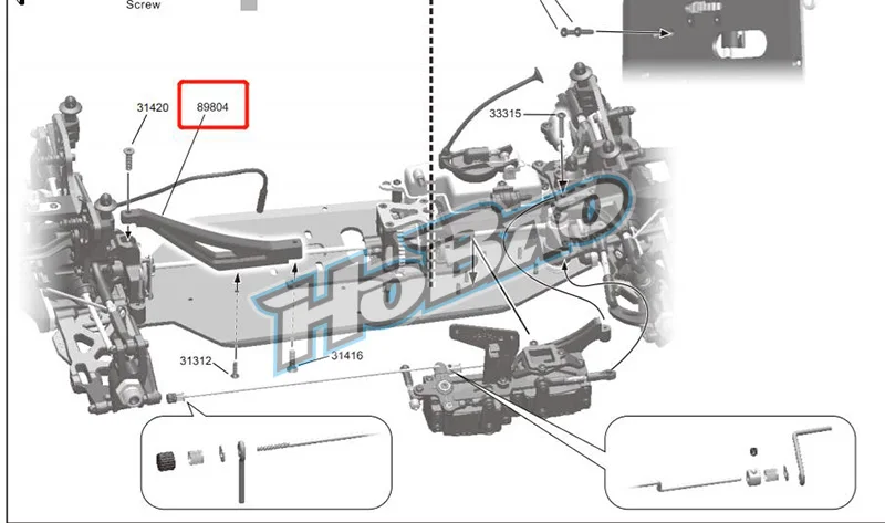 Оригинальный комплект фиксаторов OFNA/HOBAO RACING 89804 для гипер 1/8 8SC NITRO SHORT COURSE | Игрушки