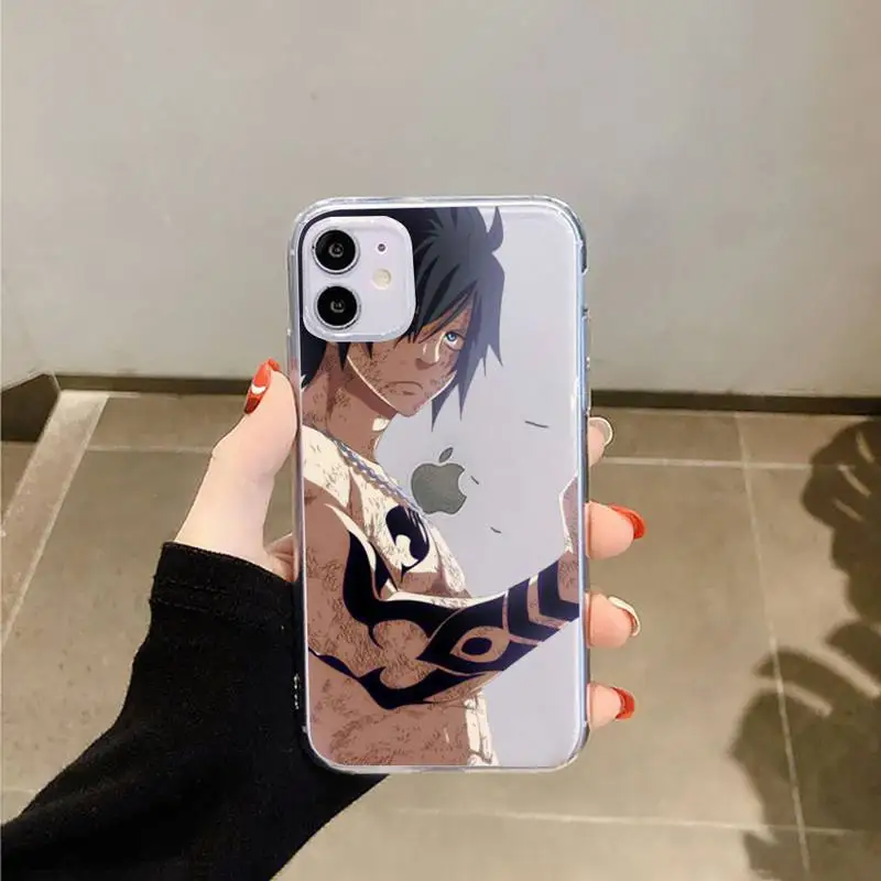 

FAIRY TAIL anime Phone Case Transparent for Clear iPhone case 11 12 mini pro XS MAX 8 7 6 6S Plus X 5S SE 2020 XR