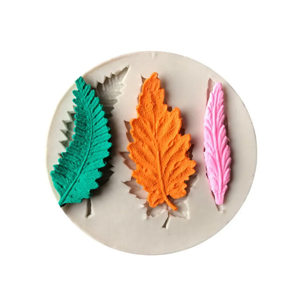 

3pcs/set Three Kinds Of Leaves silicone mold fondant cake decorating tools Chocolate mold for baking silicone molds for pastry