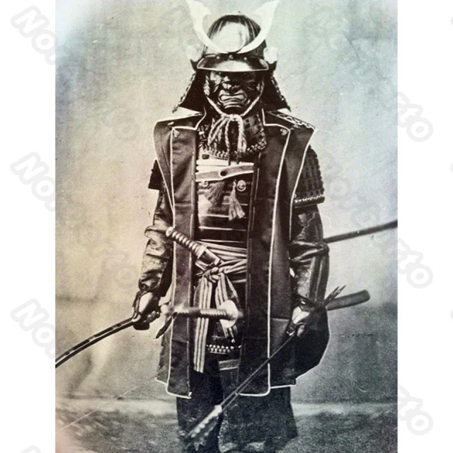 

Ink Watercolor Painting Canvas Painting Wall Poster Japanese Samurai Strong Men Standing High for Home Rooms Wall Decoration