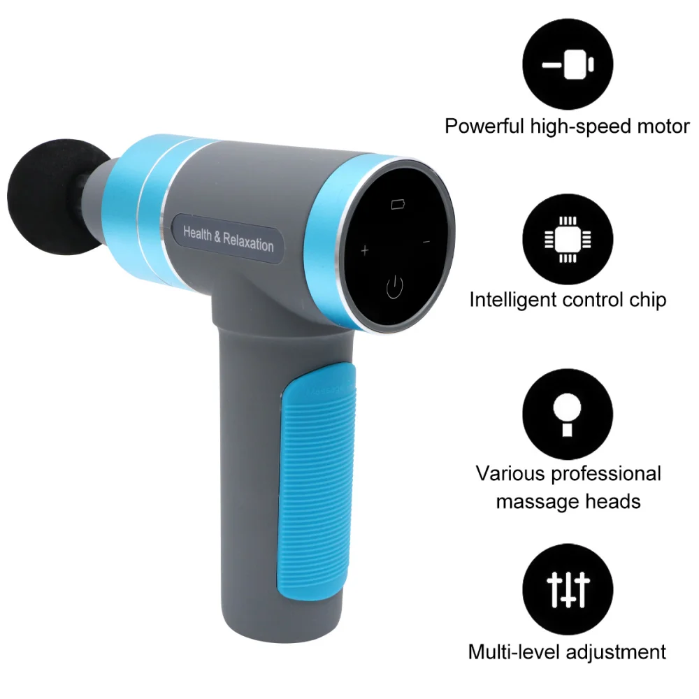 

1pc Electric Fascia Massager USB Charging Muscle Relaxation Massager Vibration Fitness Equipment Muscle Massager (Blue)
