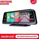 Автомобильный видеорегистратор Firstscene, 10 дюймов, 4G, GPS, FHD 1080P, Android 8,1