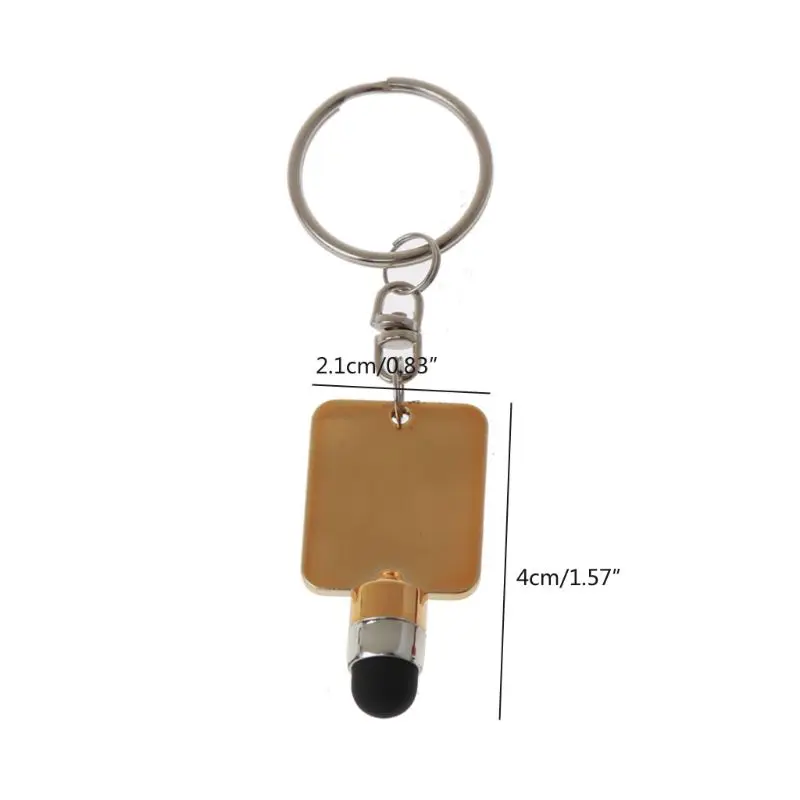 

1PC Universal Plastic Capacitive Touch Screen Stylus Pen Touch Pen Keychain for Tablet PC Pad Phone Rectangle Pen