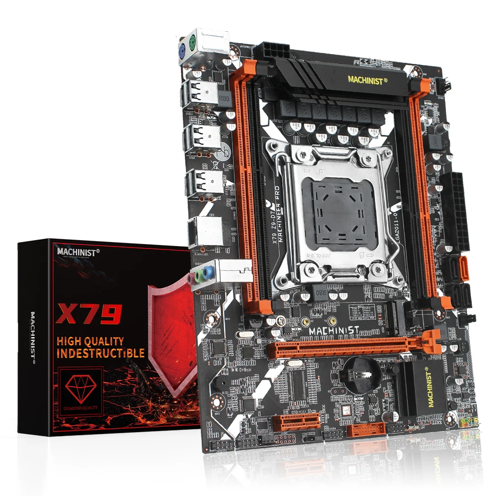 

Machinist X79 Motherboard LGA 2011 USB2.0 SATA3 Support REG ECC Memory And Xeon E5 Processor DDR3 PCI-E NVME M.2 Z9-D7