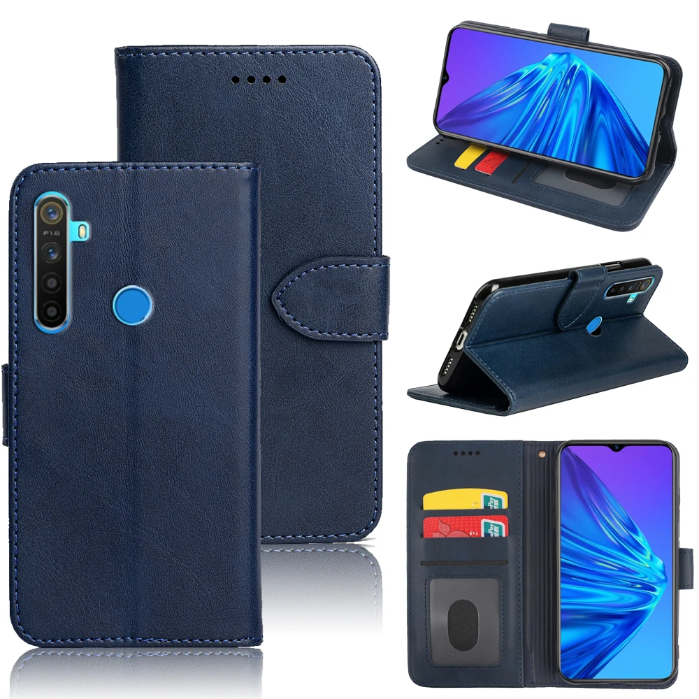 

Роскошный кожаный чехол MKS для OPPO Realme 5 Pro, чехол-кошелек с откидной крышкой и подставкой, чехол для телефона с отделением для карт