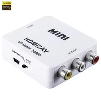 mini hd video converter hdmi compatible to rca avcvsb lr video 1080p support ntsc pal output hdmi2av adapterusb cable