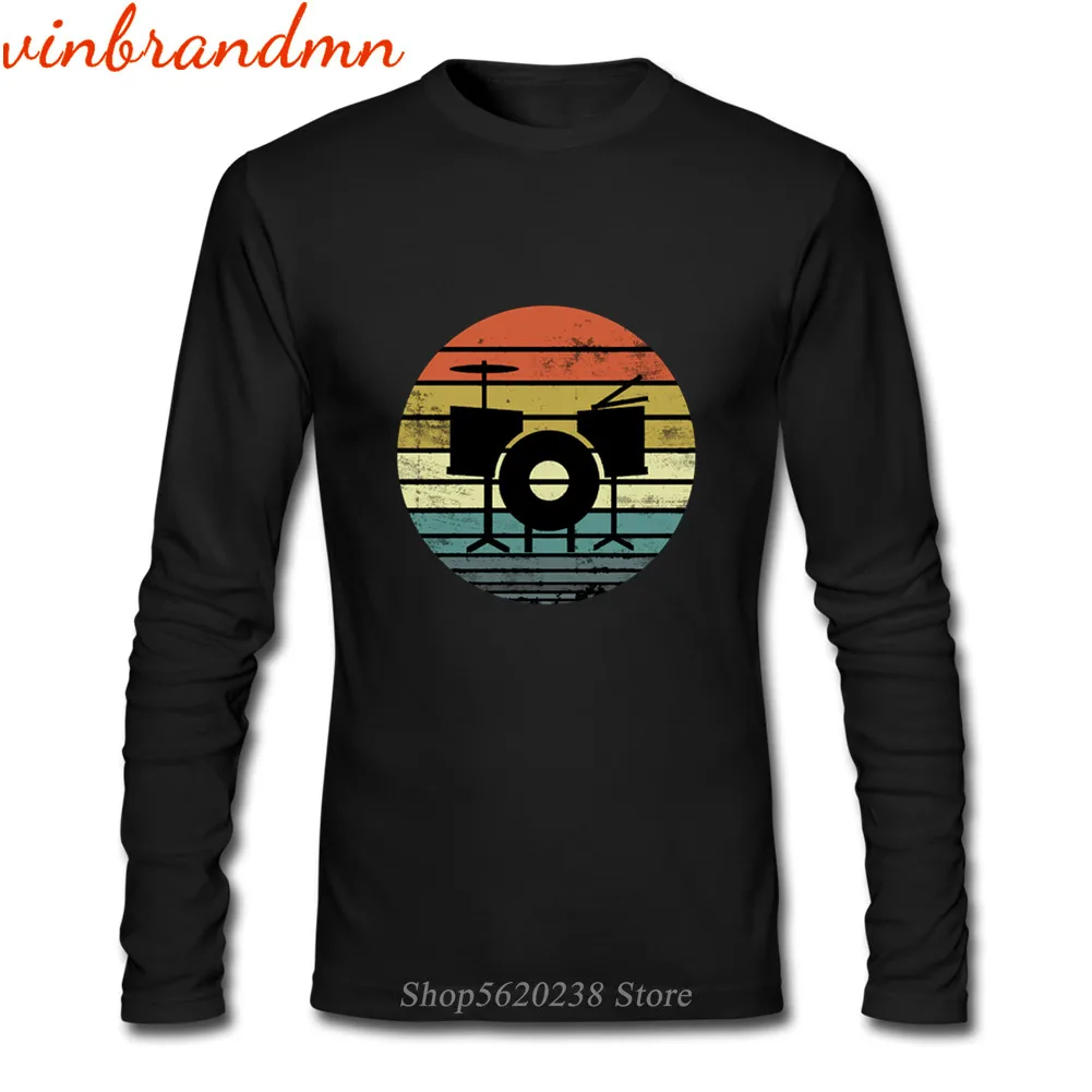 Новейшие закат Ming футболка с длинным рукавом круглым вырезом хлопковая для