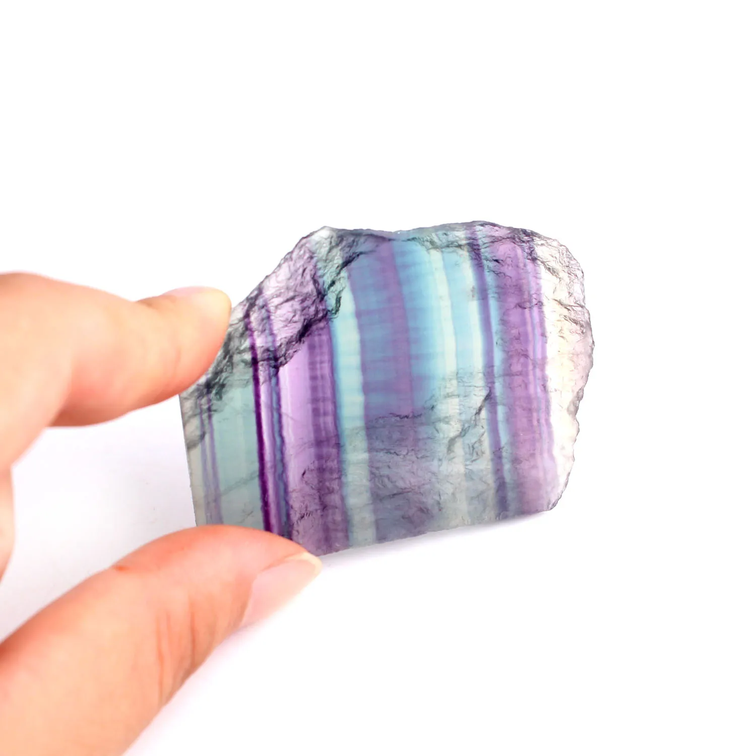 1 шт. натуральный маленький Радужный флюорит ломтик минеральный образец