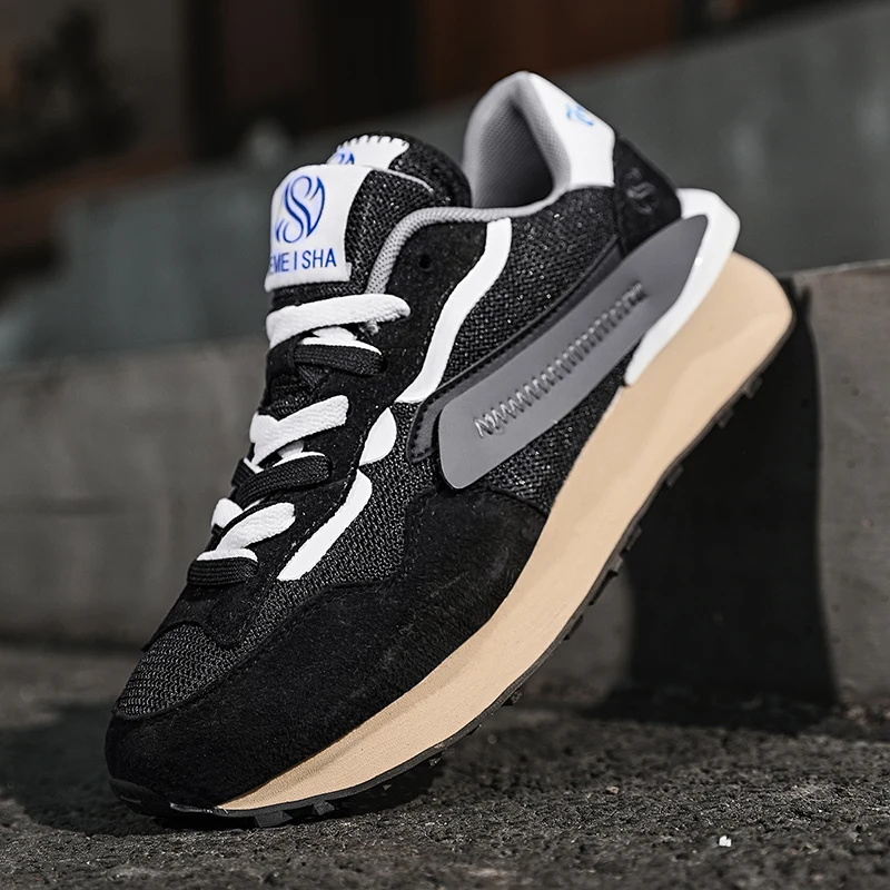 

Original Man Running Shoes Black Orange Youth Outdoor Sports Shoes Wearable Jogging Shoes For Men Luxury Brand Gym Sneakers