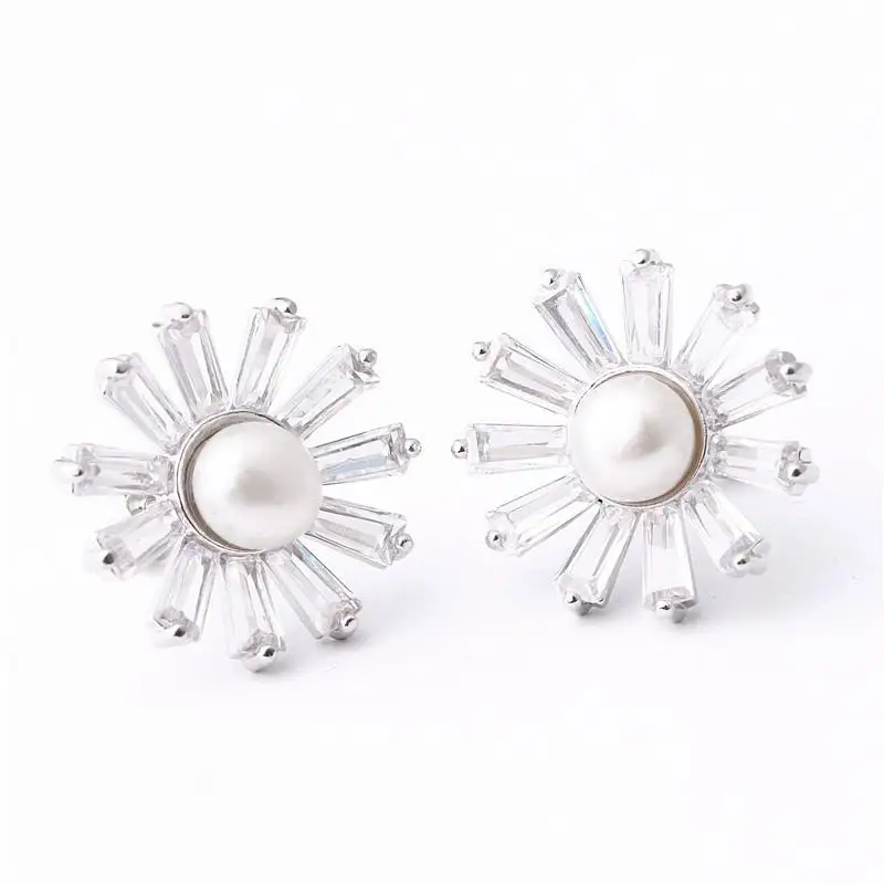 

euramerican temperament earrings female personality girl heart earring simple earrings pendant natural freshwater Pearl Earrings