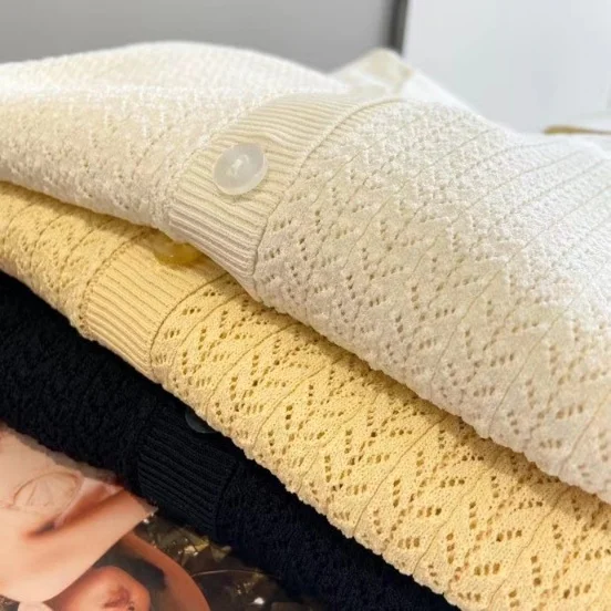 

Women's Fashion Summer Retro Elegant Temperament Simple Pure Color Sleeve Silk Linen Knitted Polo Shirt Top