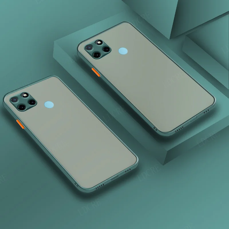 for oppo realme c21y case for realme c21y capas phone bumper back armor matte shockproof translucent case for realme c21y fundas free global shipping
