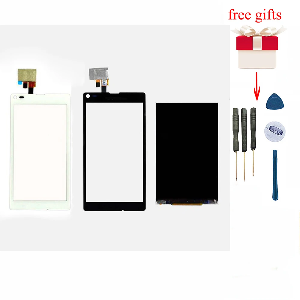 Черный/белый ЖК-дисплей панель экран модуль монитора + сенсорный дигитайзер