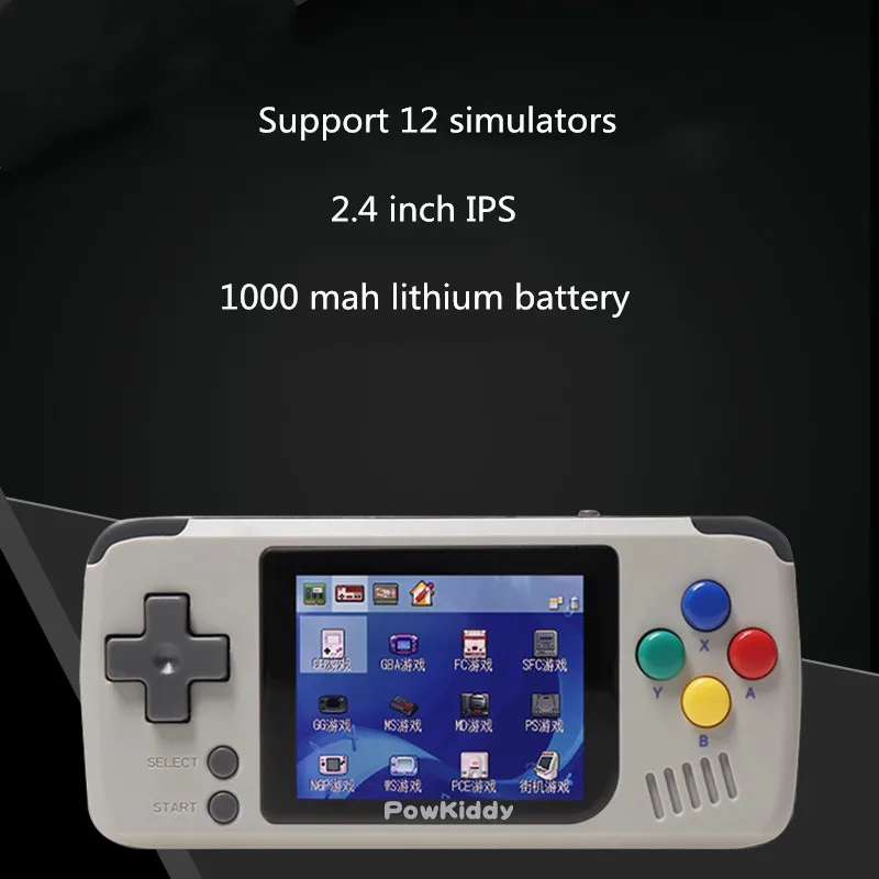 Новая Обновленная портативная игровая консоль Powkiddy Q70 ips в стиле ретро, открытая система linux, встроенный 12 эмуляторов, аккумулятор 1000 мАч, игровое устройство