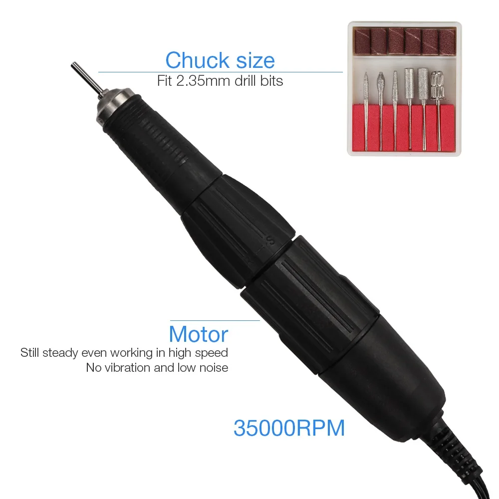 65 Вт сильные маникюрные дрели для ногтей педикюрная машина электрическая пилка