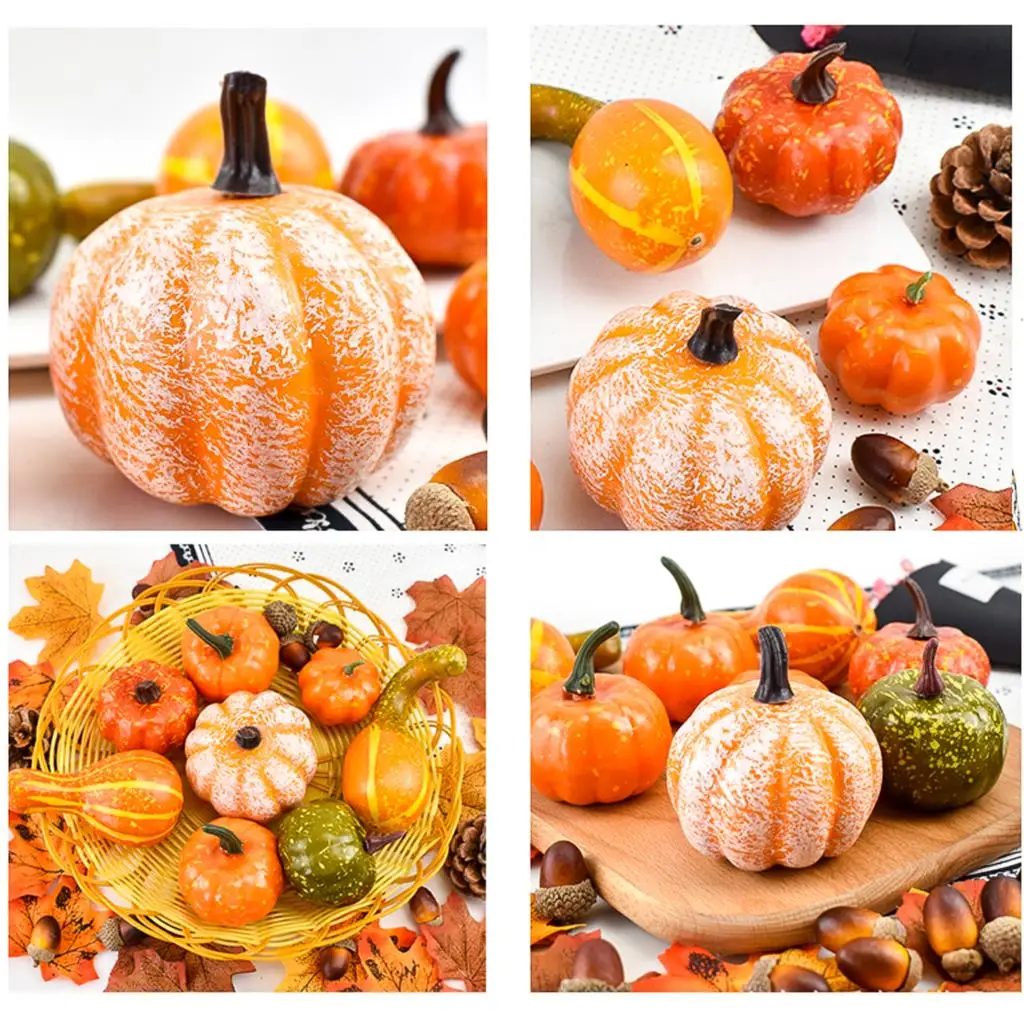 166 шт./компл. Хэллоуин тыквы украшения искусственный урожай реквизит осенний