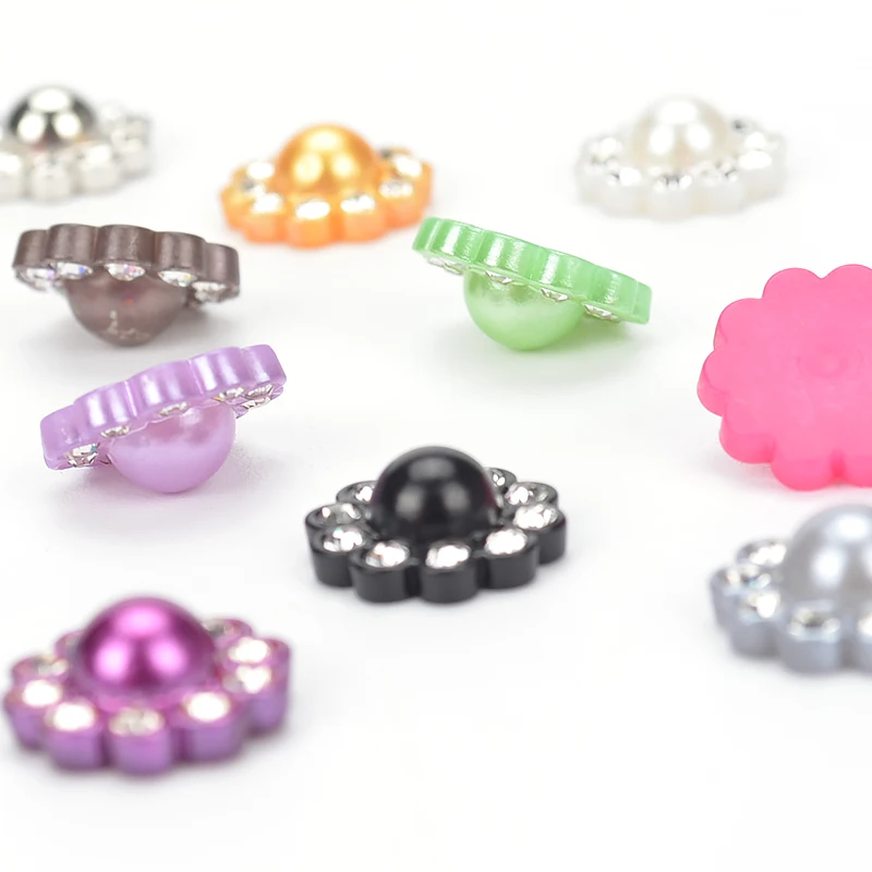 30Pcs 14mm Diy Goldr Resin Flower Decoration Crafts Flatback Cabochon Scrapbooking Fit Hair Clips Clothing Embellishments Beads | Дом и сад