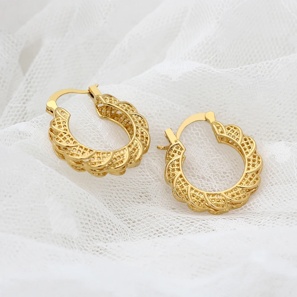 WANDO эфиопские французские украшения золотой цвет национальные медные серьги для