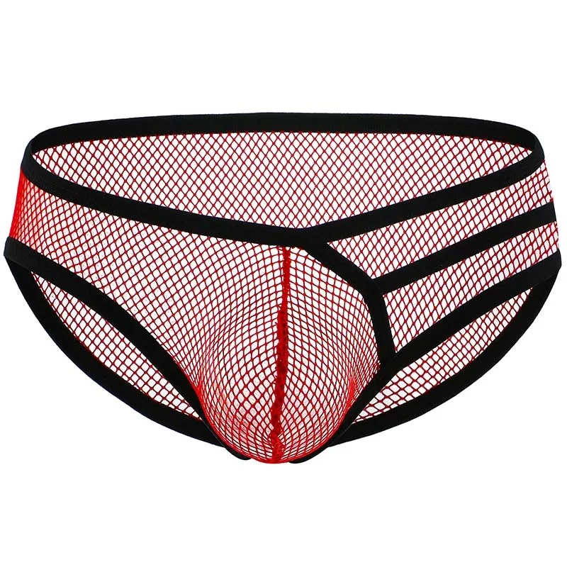 Мужское нижнее белье прозрачное Сетчатое бикини трусы модное женское
