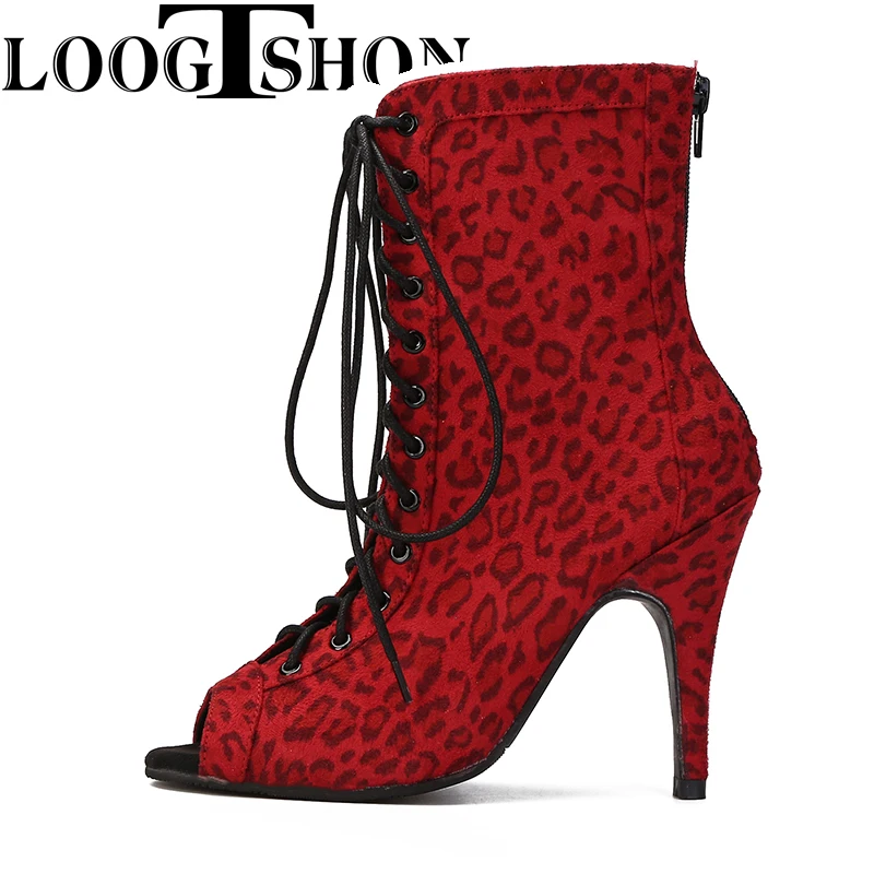 2021 Salsa Argentine Tango Dance Shoes High Quality Suede Leather Sole Dance red shoes woman Latin Dance Shoes For Women