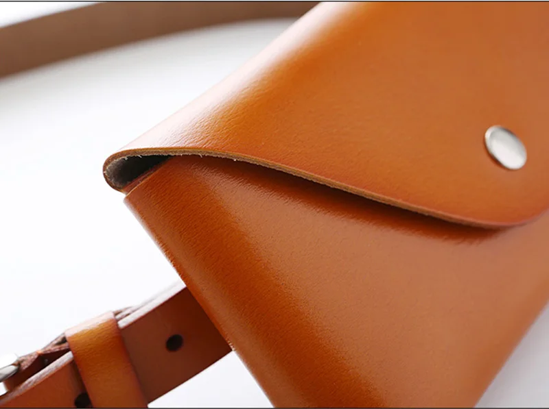 Женская поясная сумка из натуральной кожи водонепроницаемая