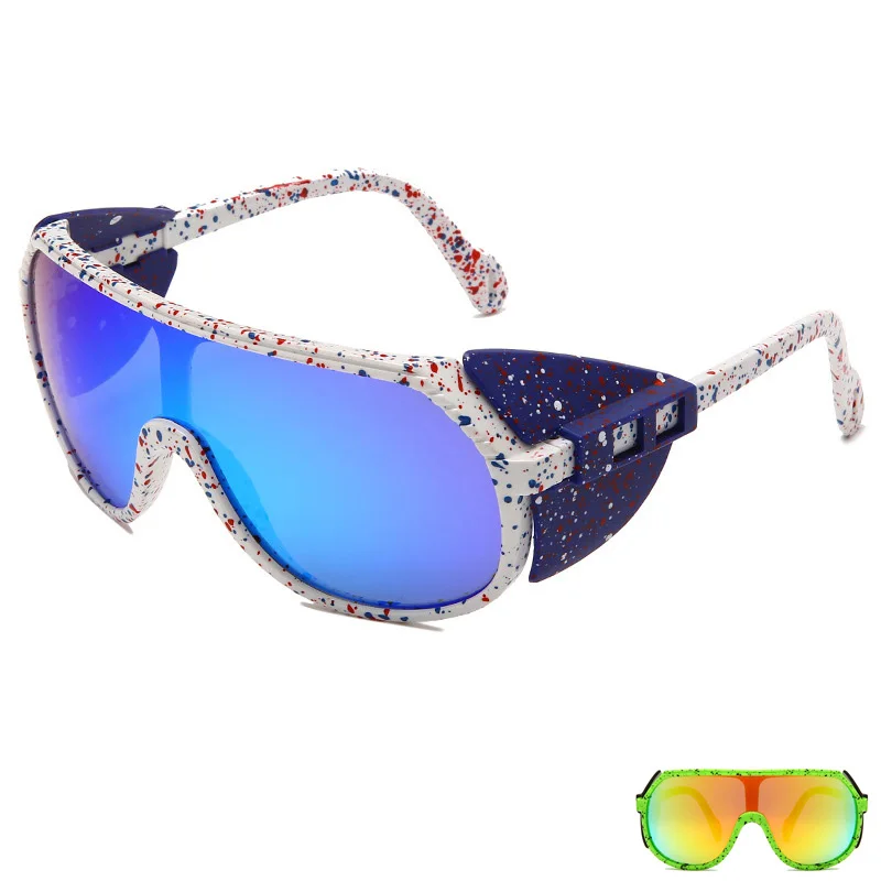 Gafas de sol de ciclismo con protección lateral, marco de PC, protección ocular, deportes al aire libre, esquí, UV400