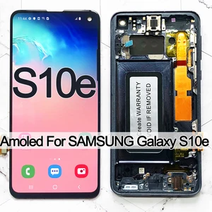 oem full assembly for samsung galaxy s10e g970fu lcd touch screen amoled display digitize assembly replacement no burn shadows free global shipping