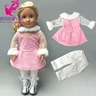 18 дюймов девочка кукла катание одежда брюки Детская кукла одежда зимний костюм для фигурного катания Спортивная Кукла Одежда