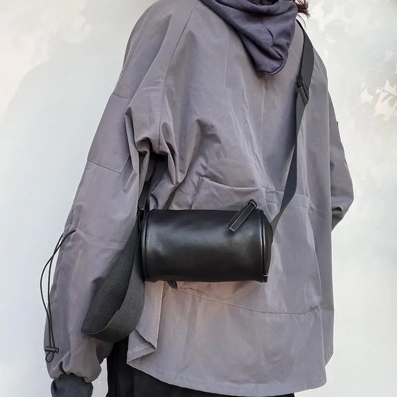 

Simple Shoulder Messenger Bag Personalized Pillow Bag Waterproof Small Tube Bag