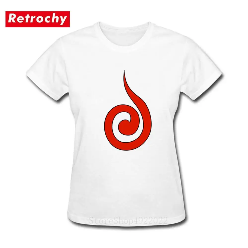 Женская хипстерская футболка с короткими рукавами аниме Наруто Узумаки