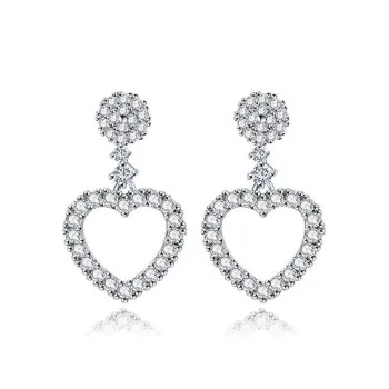 

Heart-shaped Earrings Femininity Long Love Earrings Sweet Earrings Factory Wholesale 3AGSXXED
