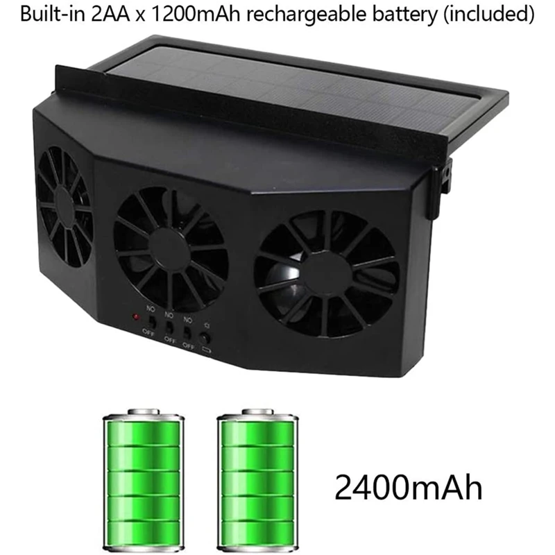 

Solar Powered Car Ventilator, Solar Powered Car Exhaust Fan, Car Radiator,Vehicle Cooling Tool Eliminate Peculiar Smell