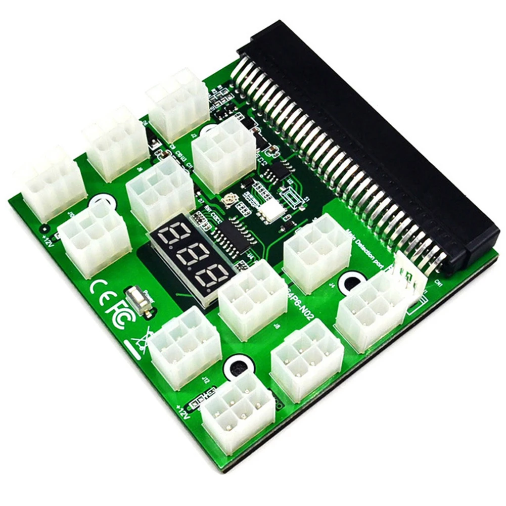 6pin Майнинг для HP PSU GPU Ethereum детали коммутационной платы со светодиодным дисплеем